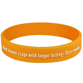 1/2 inch embossed printed wristband