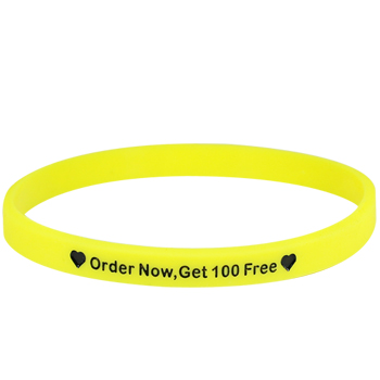 1/4 inch colorfilled wristband