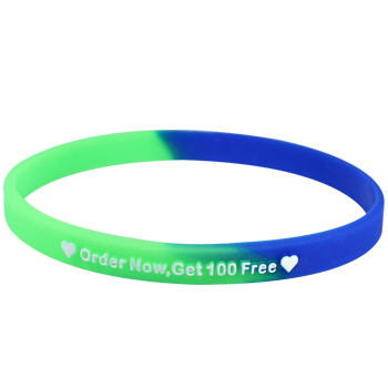 1/4inch embossed printed wristbands